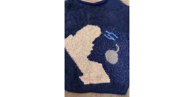1980s Abstract Face Pattern Knit Sweater Selected By Ritual Vintage #2