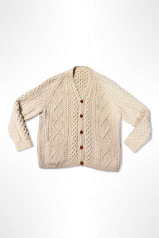 1970s Classic Fisherman Handknit Cardigan Selected By Ritual Vintage