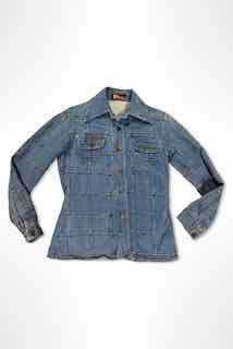 1970s Patchwork Denim Tailored Jacket Selected By Ritual Vintage