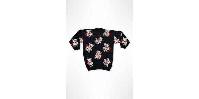 1980s Teddy Bear Print Sweater Selected By Ritual Vintage #1