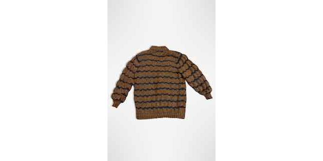 1980s Earth Tone Chunky Cardigan Sweater Selected By Ritual Vintage #1