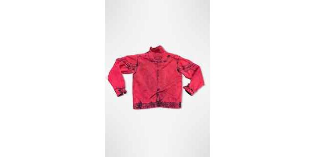 1980s Oversized Red Acid Wash Jacket Selected By Ritual Vintage #1