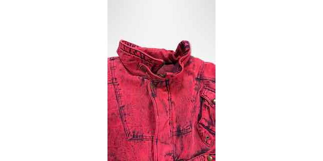 1980s Oversized Red Acid Wash Jacket Selected By Ritual Vintage #2