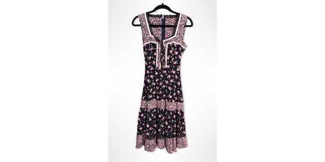 1970s Rose Print Midi Prairie Dress Selected By Ritual Vintage #1