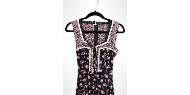 1970s Rose Print Midi Prairie Dress Selected By Ritual Vintage #3