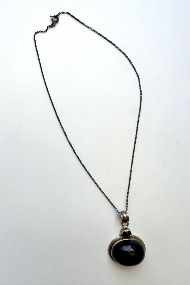 Vintage Sterling Silver and Amethyst Pendant Necklace Selected by Grievous Angel Vintage #1
