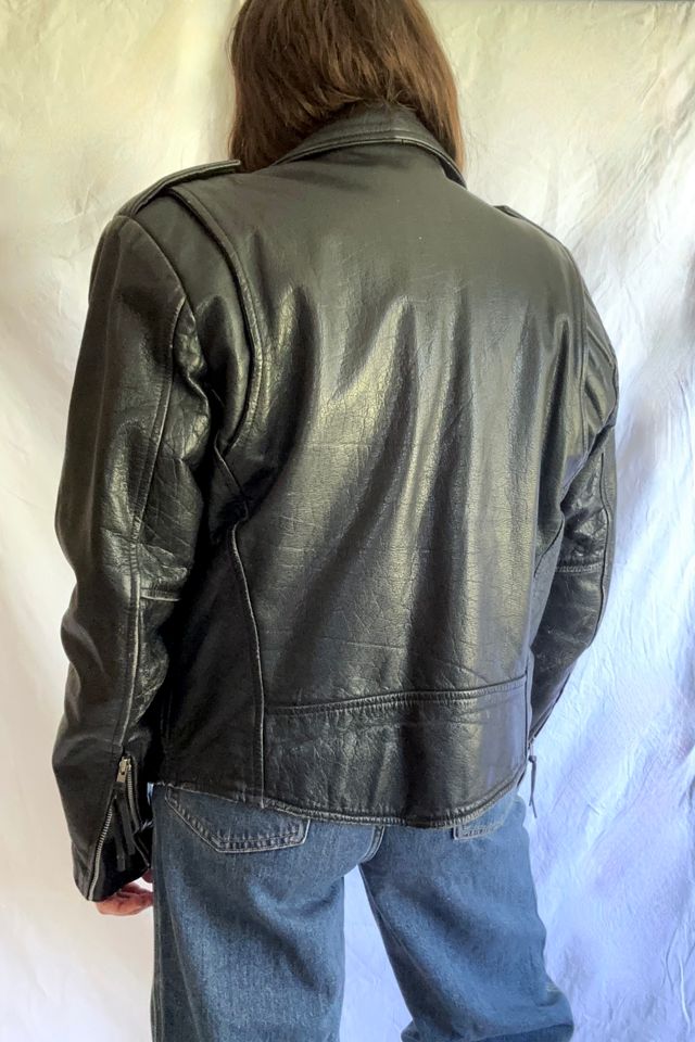 Vintage Wilsons Leather Biker Jacket Selected by Grievous Angel Vintage #2