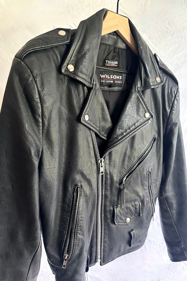 Vintage Wilsons Leather Biker Jacket Selected by Grievous Angel Vintage #3