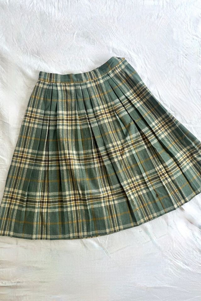 Vintage Handmade Wool Plaid Skirt Selected by Grievous Angel Vintage #1