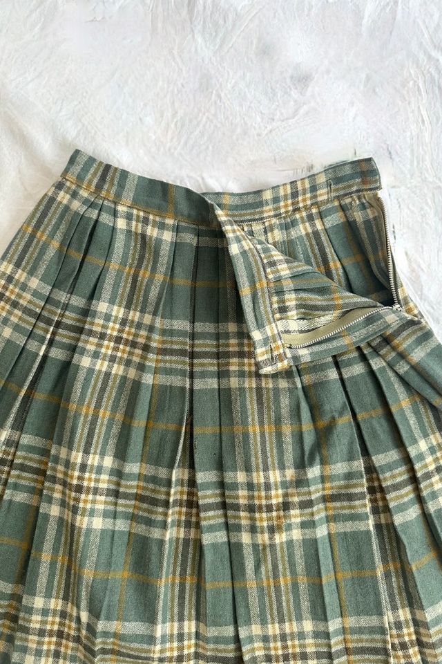 Vintage Handmade Wool Plaid Skirt Selected by Grievous Angel Vintage #2