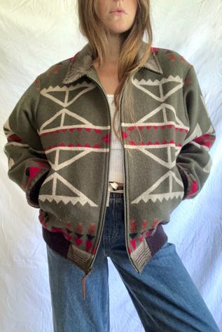 Vintage Pendleton Wool Bomber Jacket Selected by Grievous Angel Vintage