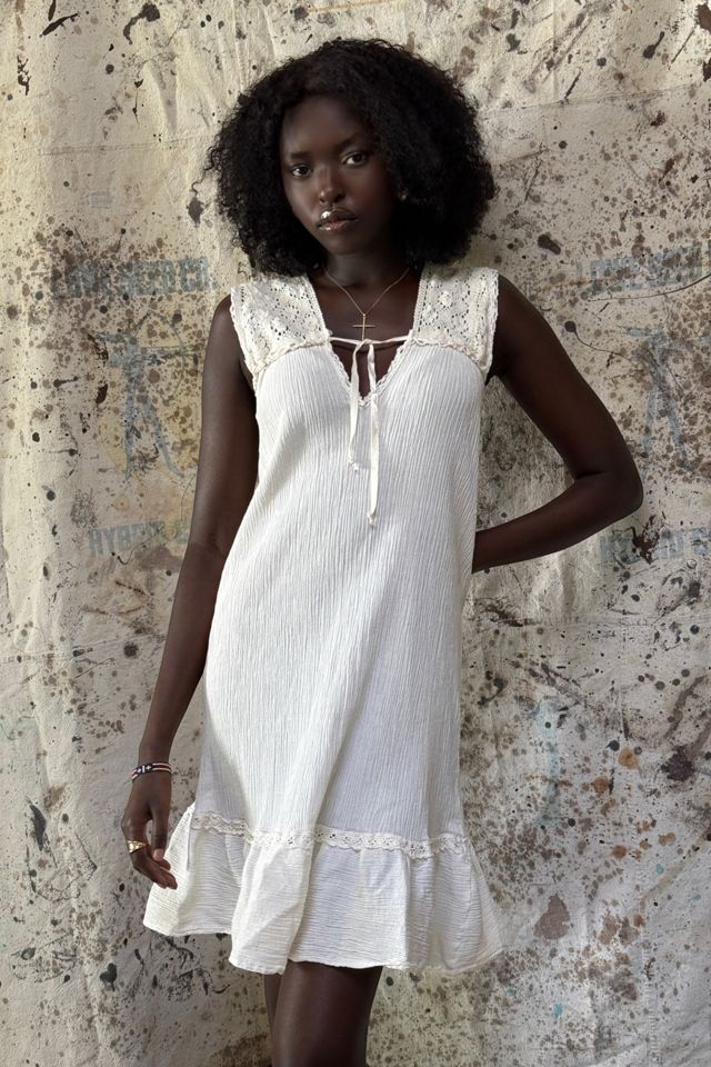 Vintage 1970s Crochet Gauze Cloth Midi Dress Selected By Afterlife Boutique #1