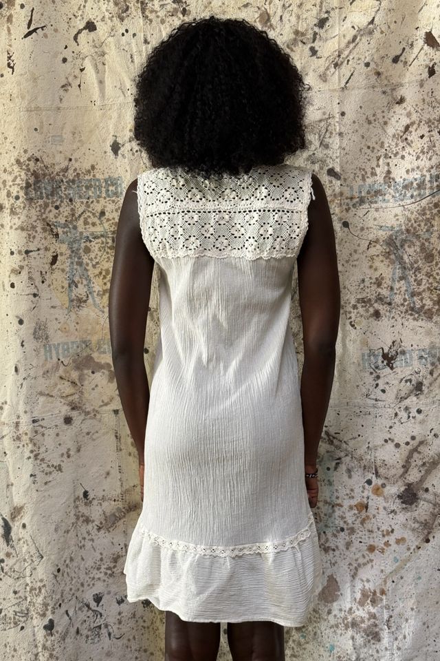 Vintage 1970s Crochet Gauze Cloth Midi Dress Selected By Afterlife Boutique #2