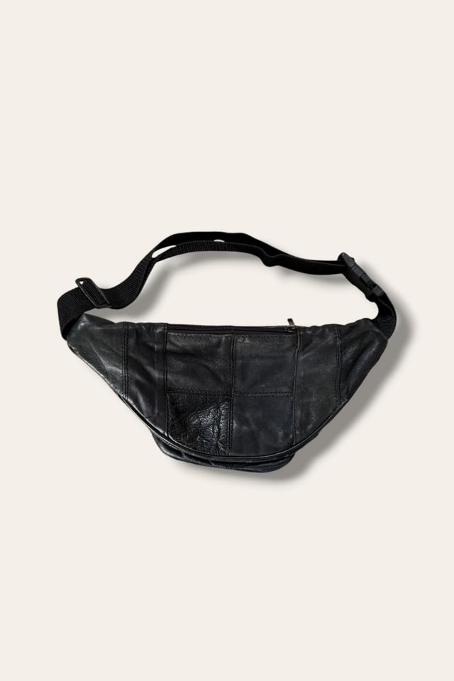 Vintage 1990s Leather Fanny Pack Waist Bag Selected By Afterlife Boutique #2
