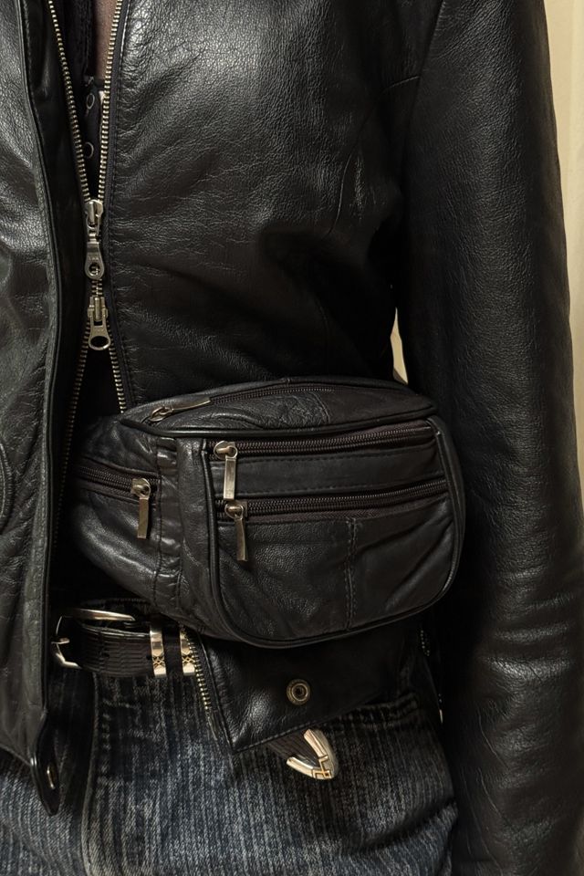 Vintage 1990s Leather Fanny Pack Waist Bag Selected By Afterlife Boutique #3