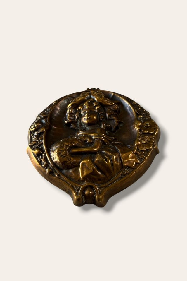 Vintage Victorian Revival Brass Tone Brooch Selected By Afterlife Boutique #2