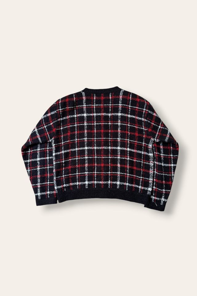 Y2K Plaid Fuzzy Cardigan Sweater Selected By Afterlife Boutique #1