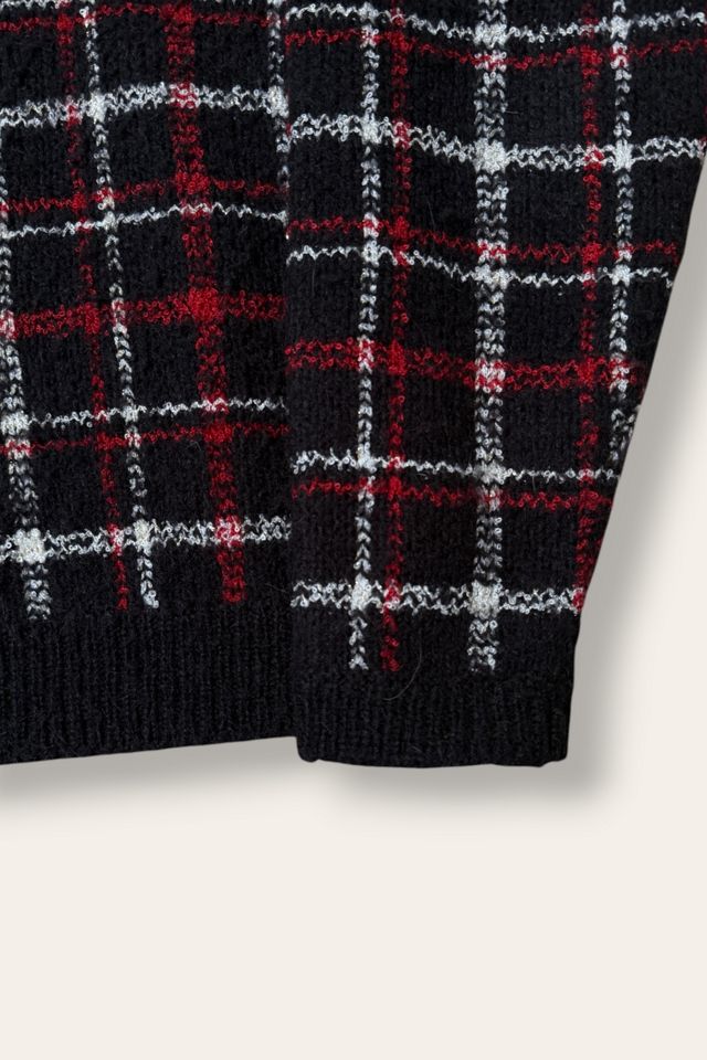 Y2K Plaid Fuzzy Cardigan Sweater Selected By Afterlife Boutique #2