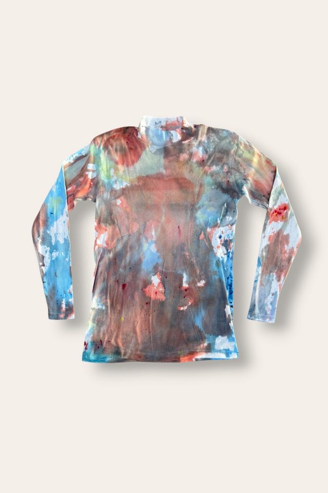 Vintage Hand-Dyed Mock Neck Long Sleeve Shirt Selected By Afterlife Boutique #3