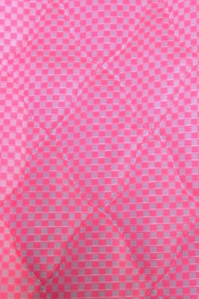 Vintage 1960s Quilted Checkered Bed Jacket Selected By Afterlife Boutique #1