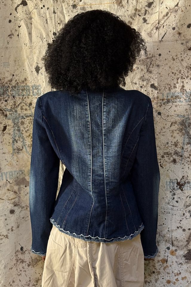 Y2K Denim Embroidered Blazer Selected by Afterlife Boutique #2