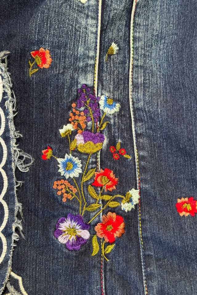 Y2K Denim Embroidered Blazer Selected by Afterlife Boutique #3