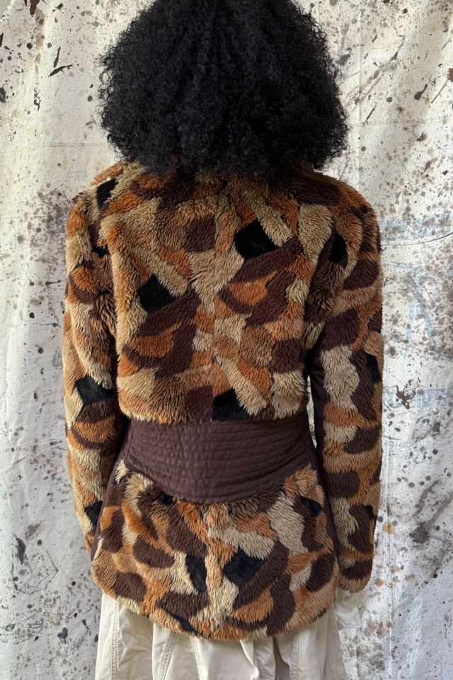 Y2K Faux Fur Patchwork Jacket Selected By Afterlife Boutique #2