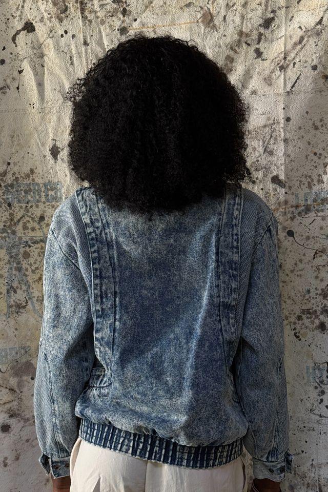 Vintage 1980s Denim Bomber Jacket Selected By Afterlife Boutique #2