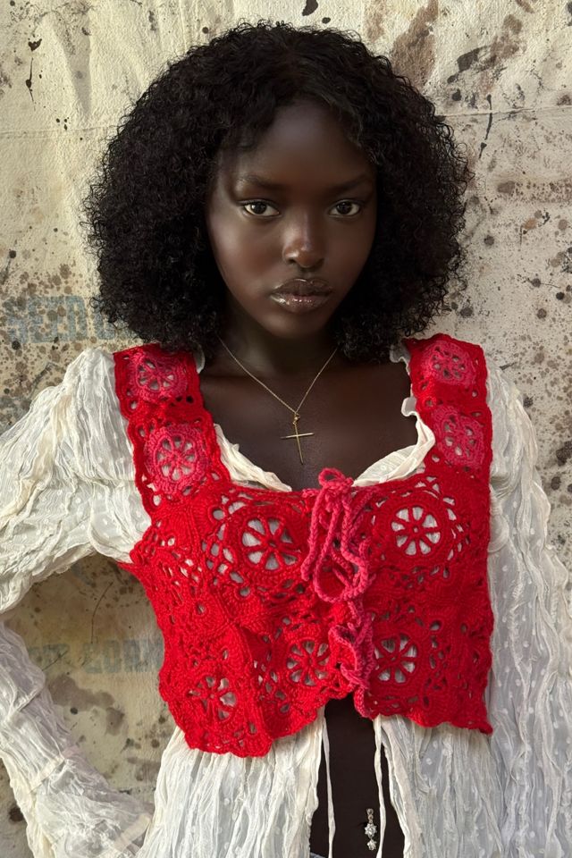 Vintage 1970's Handmade Crochet Layering Top Selected By Afterlife Boutique #1