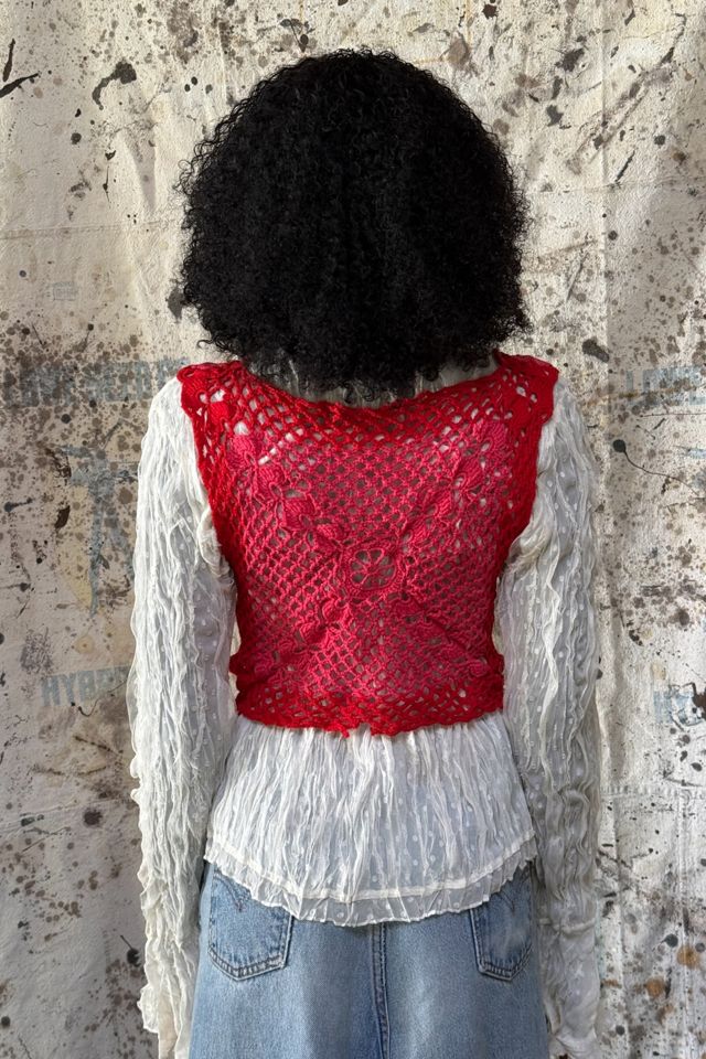 Vintage 1970's Handmade Crochet Layering Top Selected By Afterlife Boutique #2