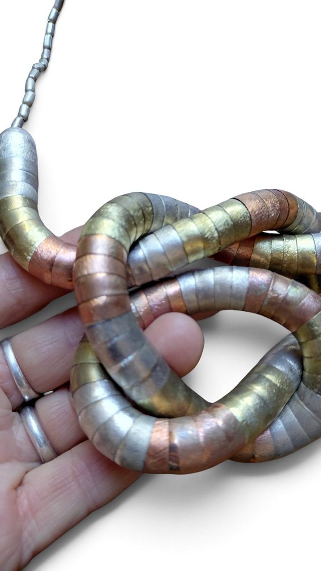 Vintage Sculptural Metal Coil Necklace Selected by Garbage Soup #2