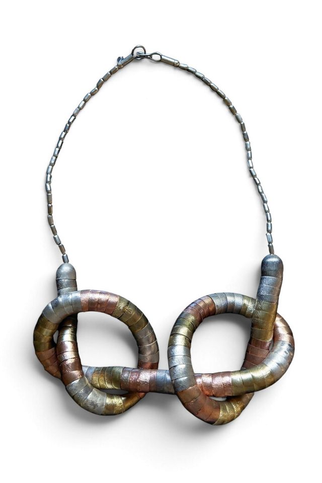 Vintage Sculptural Metal Coil Necklace Selected by Garbage Soup #3
