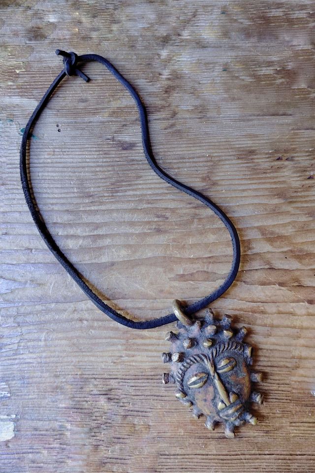 Vintage African Mask Pendant Necklace Selected by Garbage Soup #1