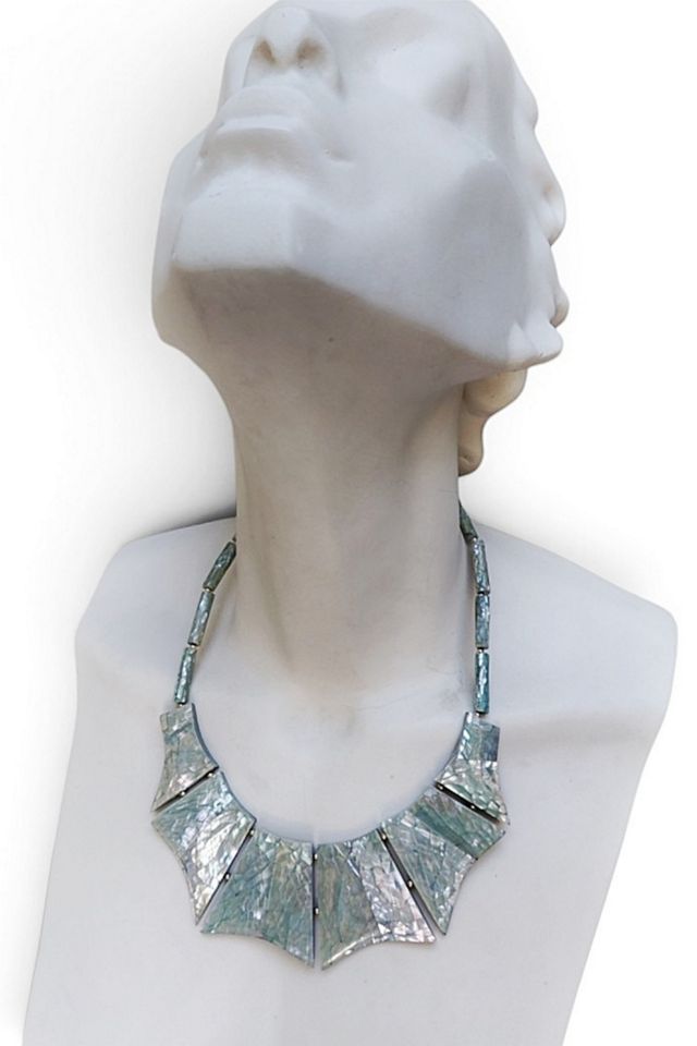 1980's Iridescent Mother of Pearl Necklace Selected by Garbage Soup #1