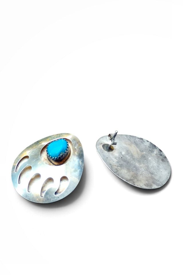 Vintage Turquoise and Sterling Shadowbox Earrings Selected by Garbage Soup #2