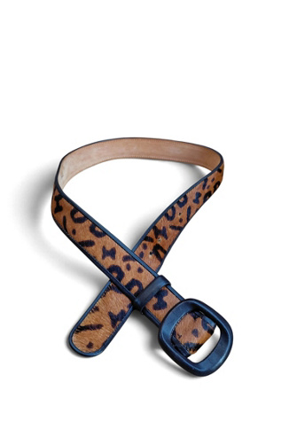 Vintage Italian Leopard Calf Hair Belt Selected by Garbage Soup