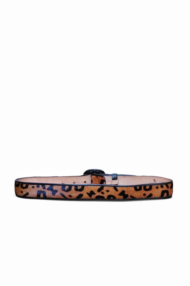 Vintage Italian Leopard Calf Hair Belt Selected by Garbage Soup #2