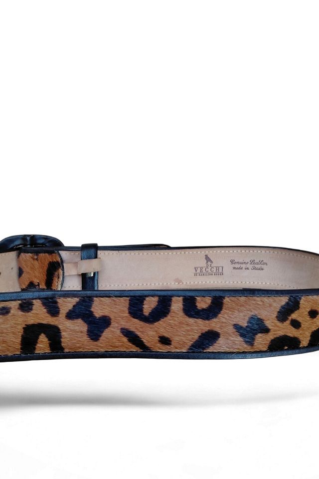 Vintage Italian Leopard Calf Hair Belt Selected by Garbage Soup #3