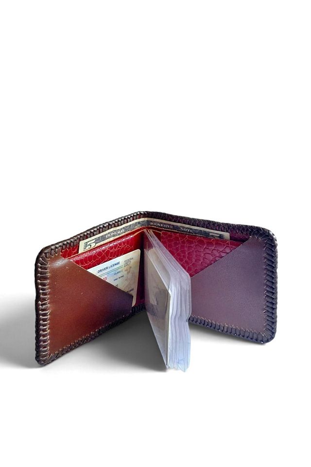 Vintage Tooled Western Leather Wallet Selected by Garbage Soup #1