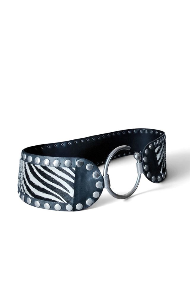 1980's Studded Calf Hair Contour Belt Selected by Garbage Soup #1