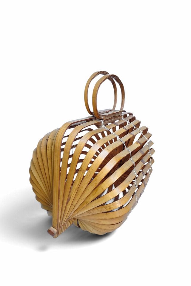 1940's Collapsible Japanese Bamboo Purse Selected by Garbage Soup #1