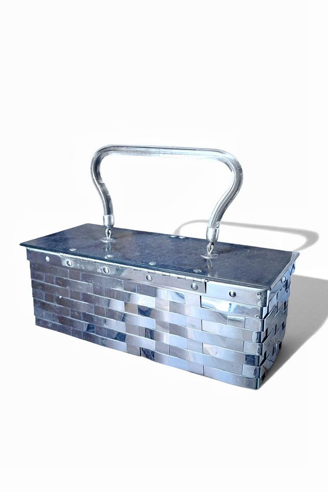 1950's Metal Basketweave Box Purse Selected by Garbage Soup #1
