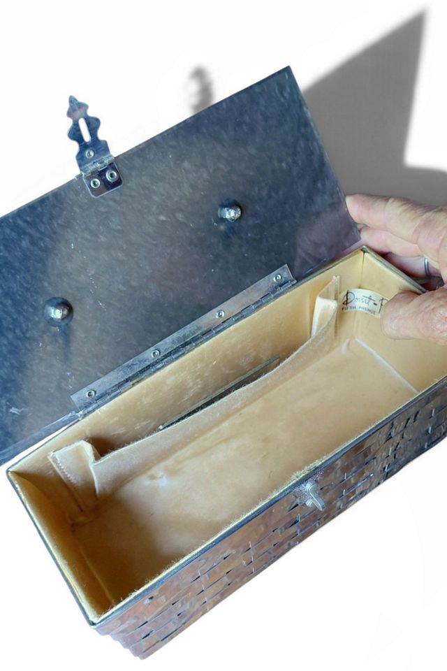 1950's Metal Basketweave Box Purse Selected by Garbage Soup #3