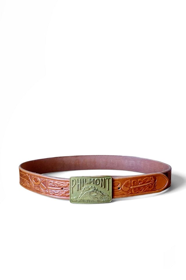 Vintage Philmont Ranch Tooled Leather Belt Selected by Garbage Soup #1