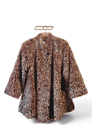 1990's Leopard Faux Fur Swing Coat Selected by Garbage Soup