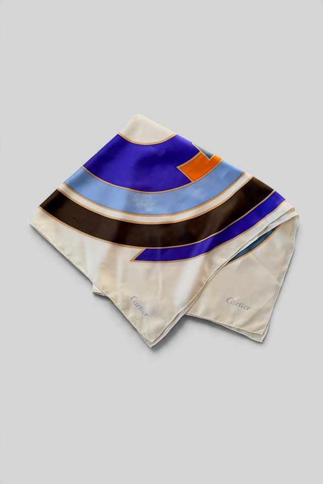 Vintage 70s Abstract Circles Silk Cartier Scarf Selected by MARMALADE #2