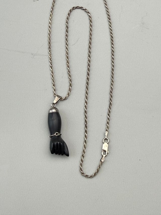 Vintage Sterling Silver Figa Charm Amulet Selected by MARMALADE #1
