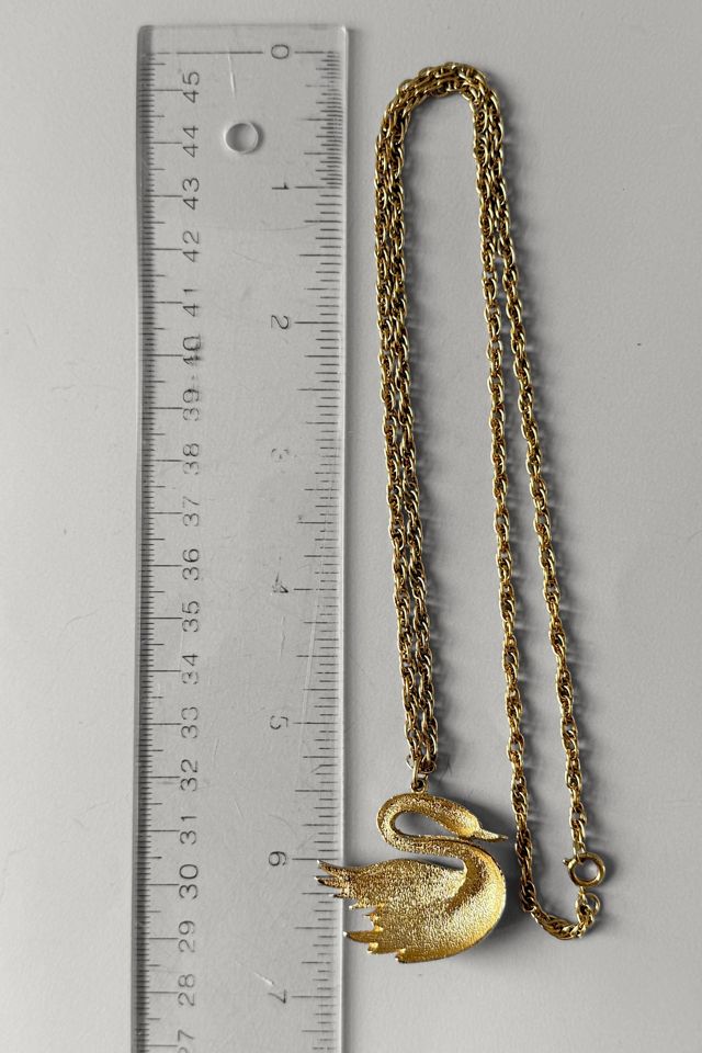 Vintage 70s Golden Swan Necklace Selected by MARMALADE #3