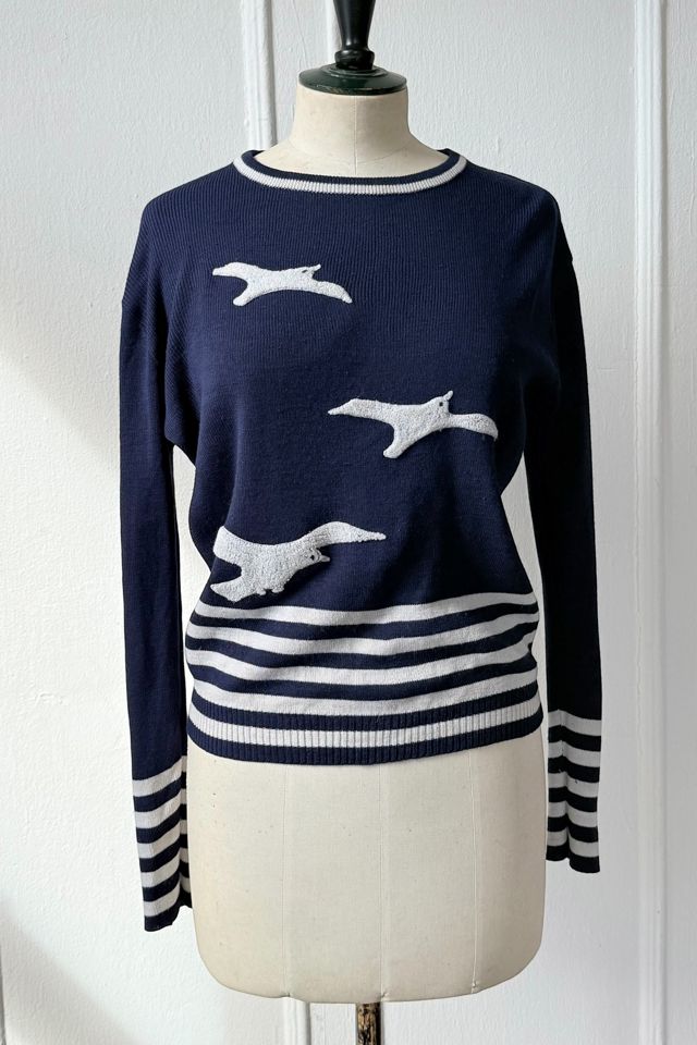 70s Vintage Nautical Seagull Sweater Selected by MARMALADE #3