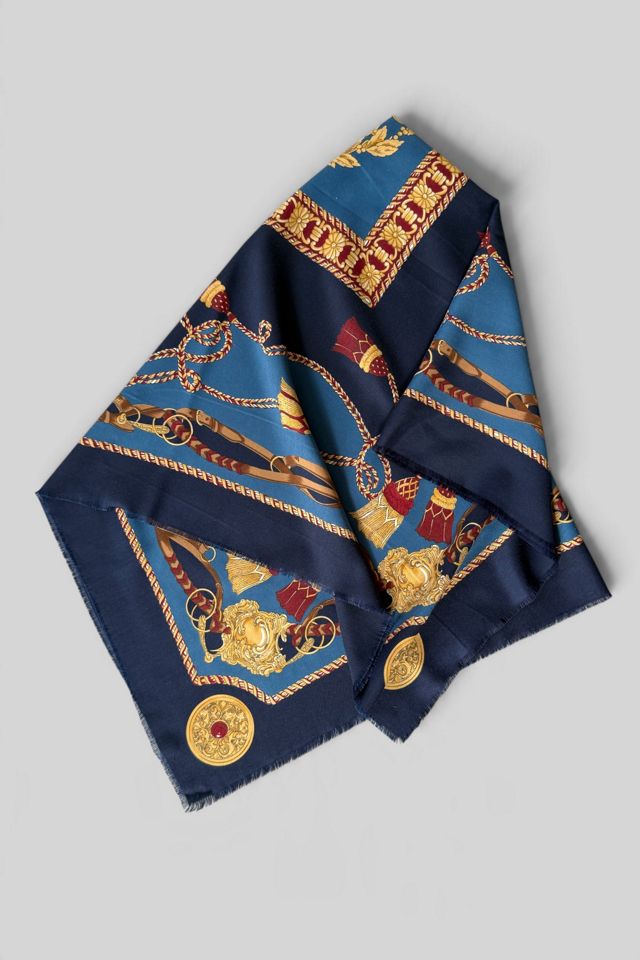 Vintage 80s Giant Equestrian Trompe L’Oeil Shawl Selected by MARMALADE #2